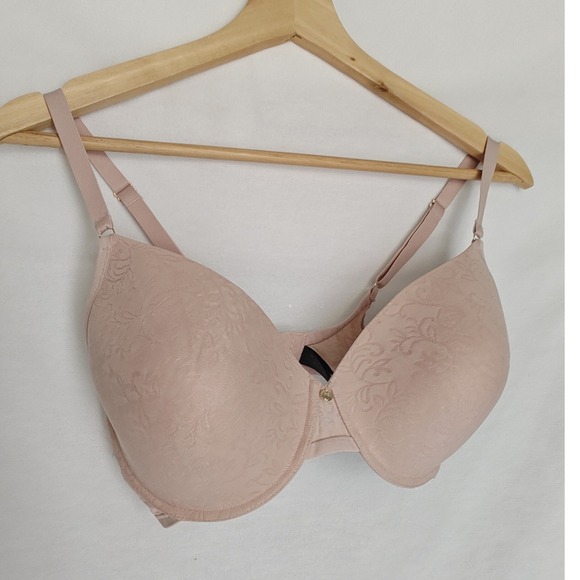Natori Full Coverage Jacquard Bra 136059 Underwire Tan Rose Pink Jacquard 36DD - Picture 3 of 7